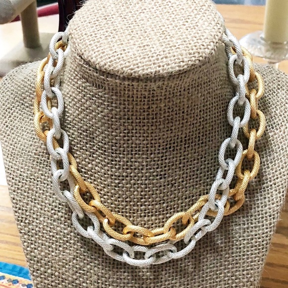 Silver Gold Chunky Cable Chain Necklace 